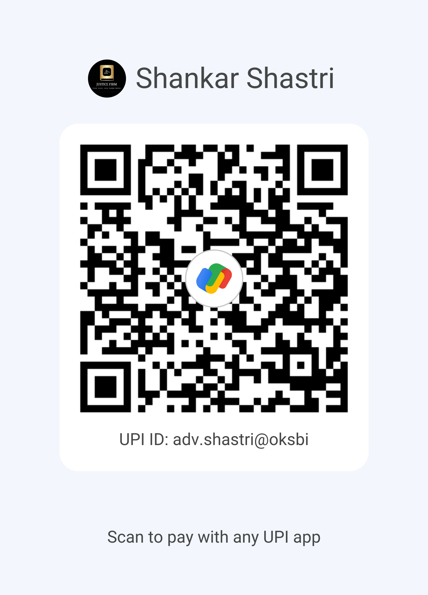 UPI QR for The Justice Firm